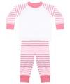 LW072 Striped Pyjamas Pink / White Stripe colour image